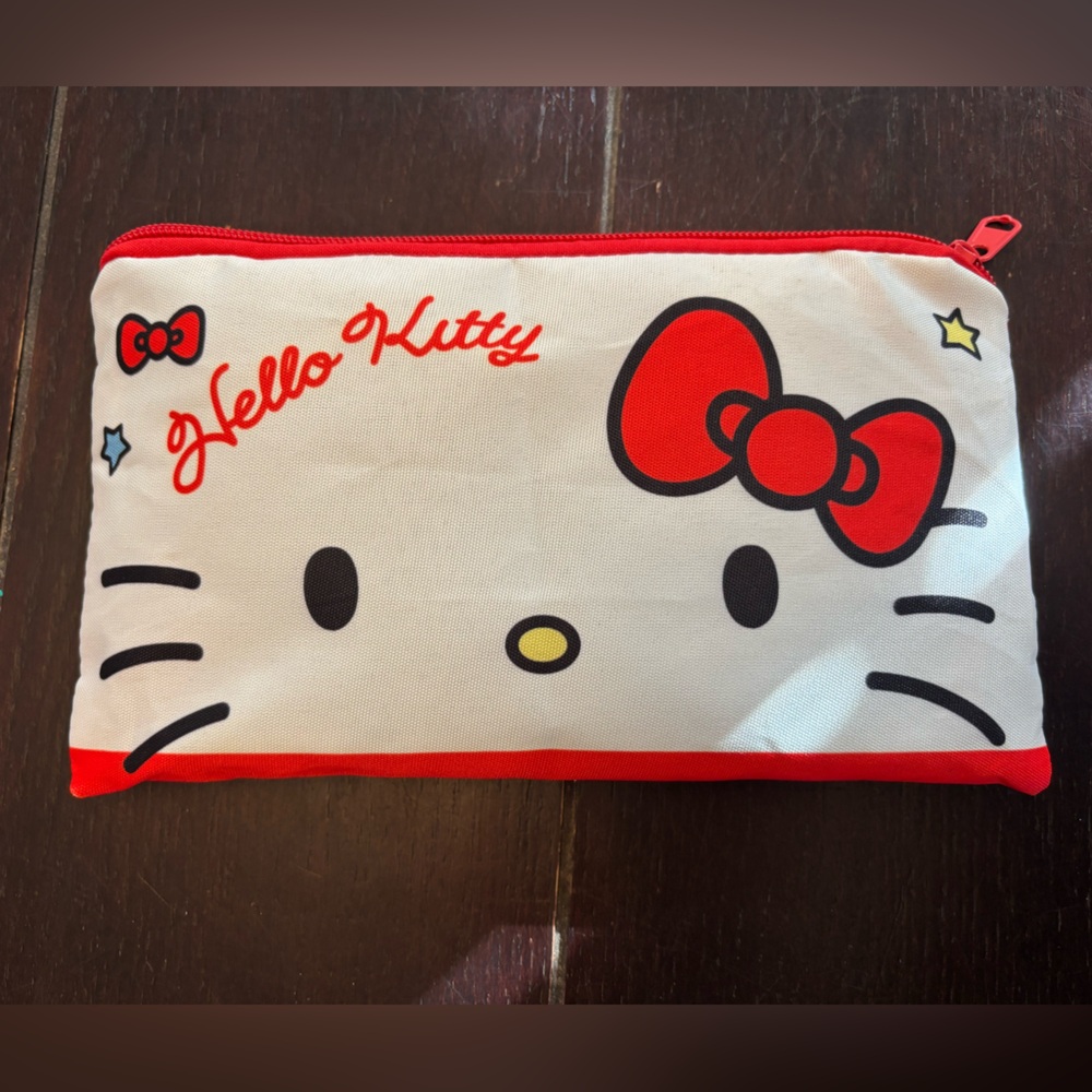 Hello Kitty Red White Kids Accessory Bag travel party case purse school makeup